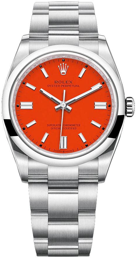 rolex oyster perpetual 36mm coral red|Rolex Oyster Perpetual price guide.